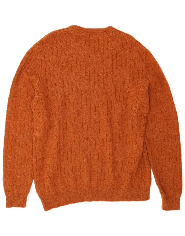 Crew Clothing Ανδρικά πουλόβερ με λαιμόκοψη 2XL Καφέ Lambswool