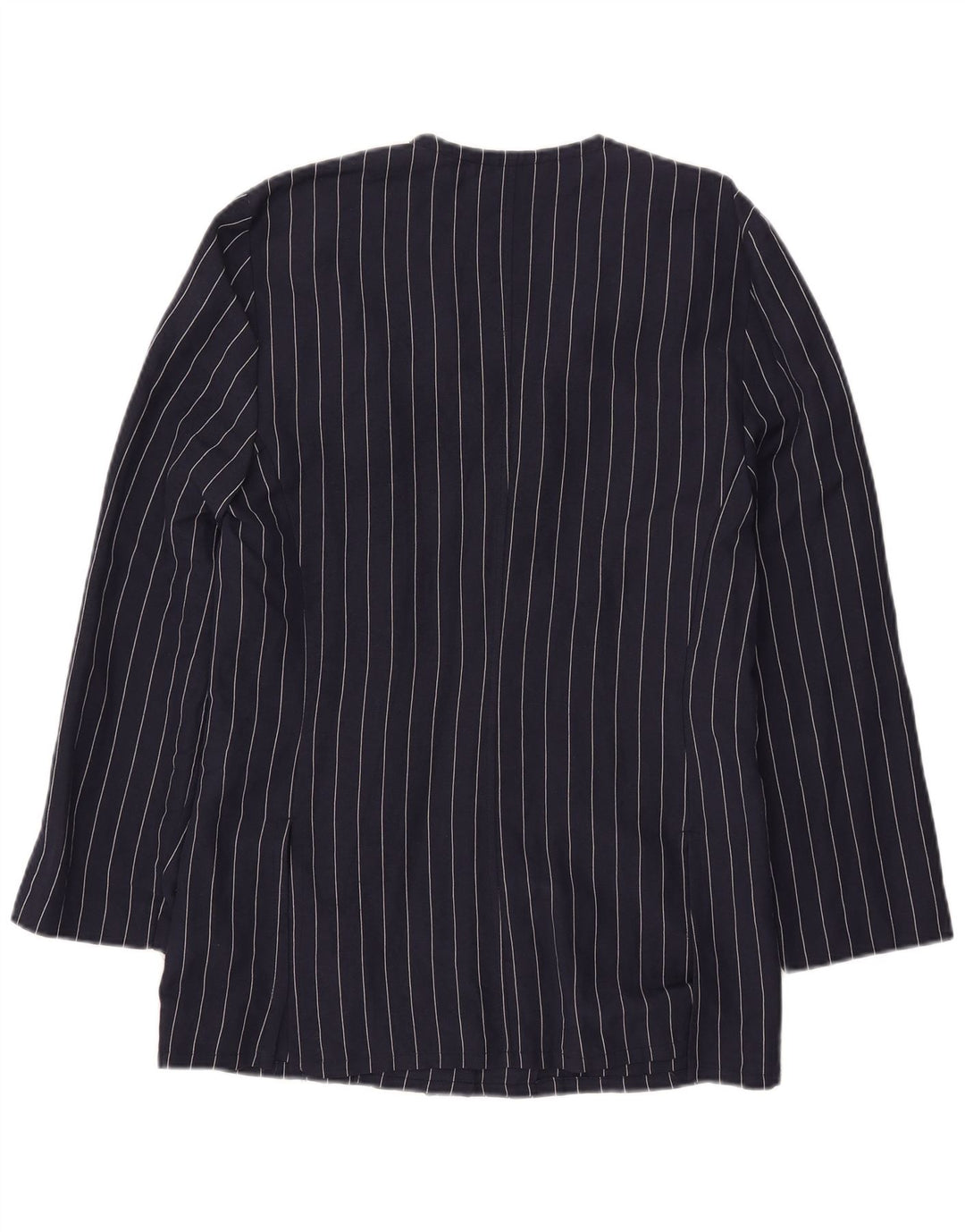 Vintage γυναικείο τζάκετ με 4 κουμπιά σακάκι IT 44 Medium Navy Blue ριγέ
