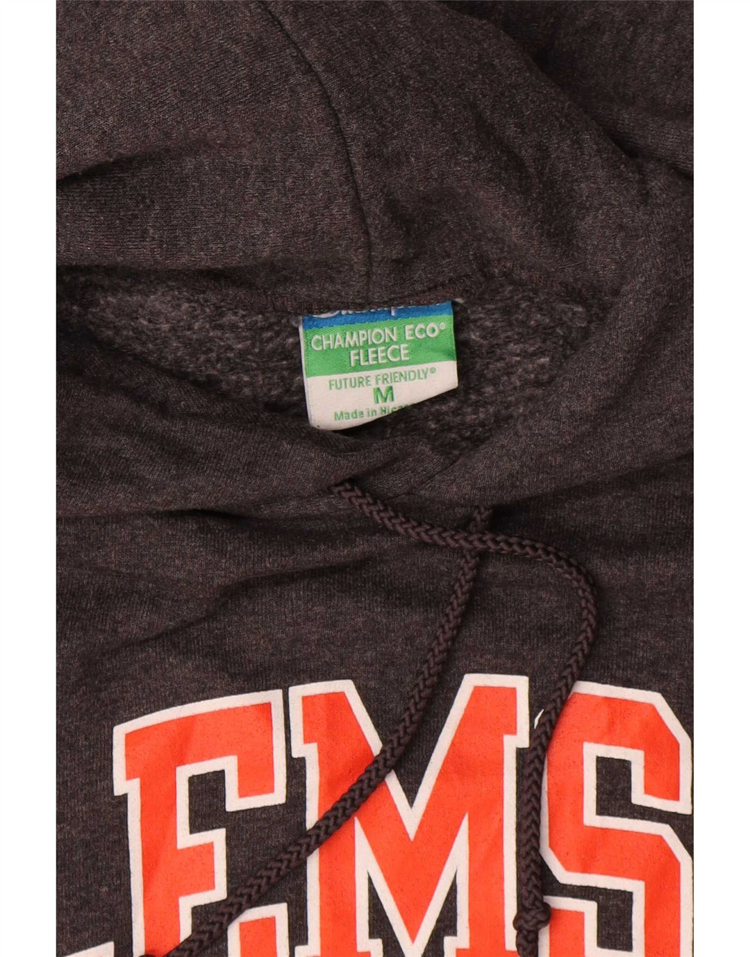 Champion Mens Clemson Graphic Hoodie Jumper Μεσαίο γκρι βαμβακερό