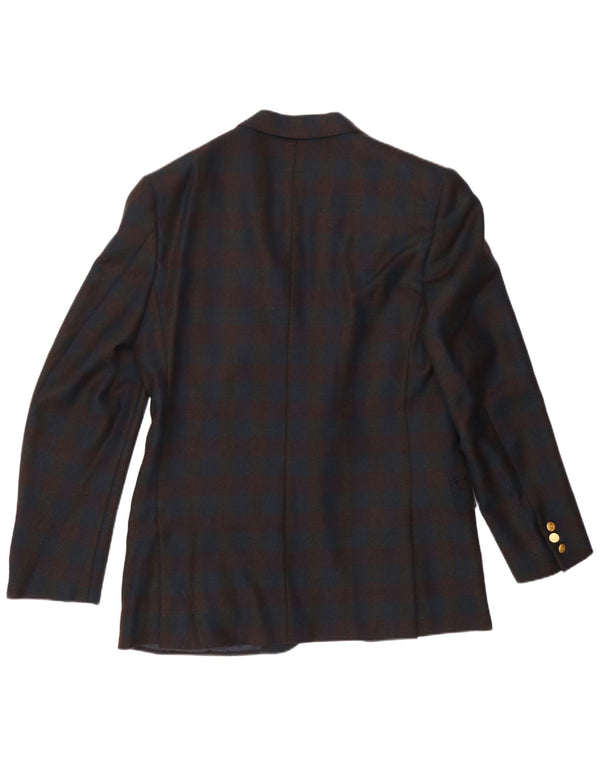 Valentino Ανδρικό σακάκι σακάκι με 2 κουμπιά UK 38 Medium Navy Blue Check