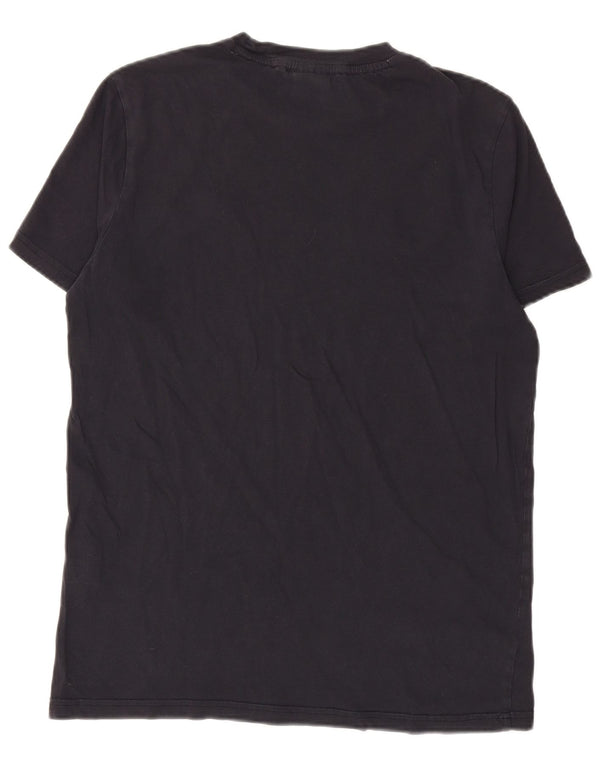 CHAMPION Ανδρικό γραφικό T-Shirt Top Small Navy Blue Cotton