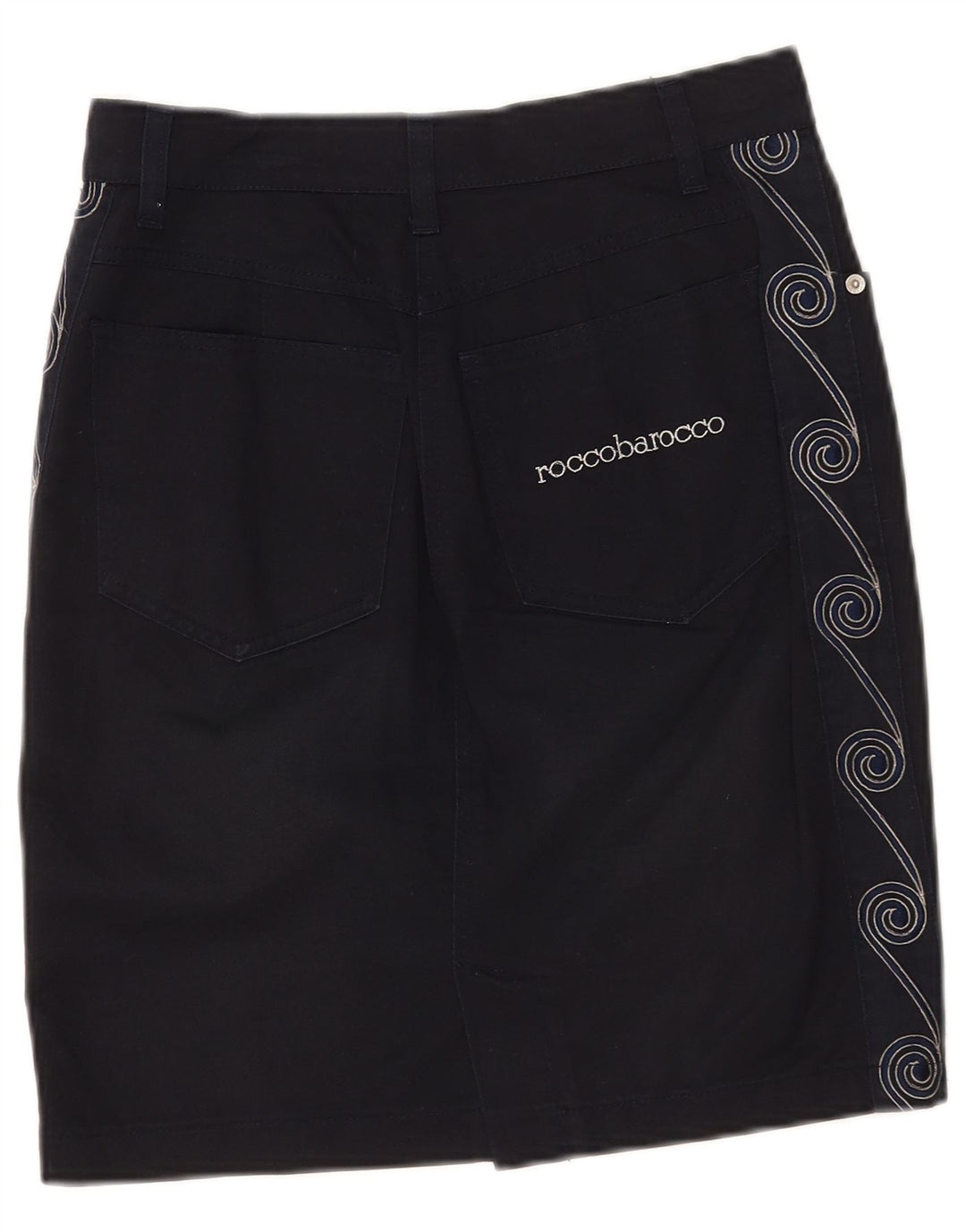 Roccobarocco Γυναικεία Pencil Φούστα IT 44 Medium W28 Navy Blue Geometric