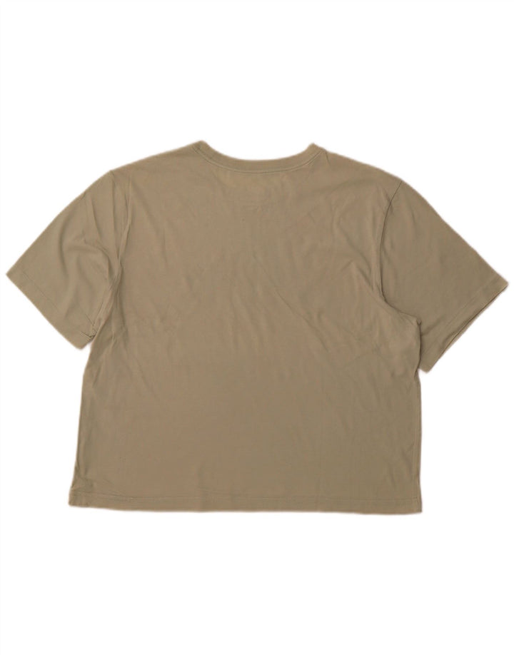 Γυναικείο γραφικό T-Shirt NIKE Crop Top UK 14 Medium Green