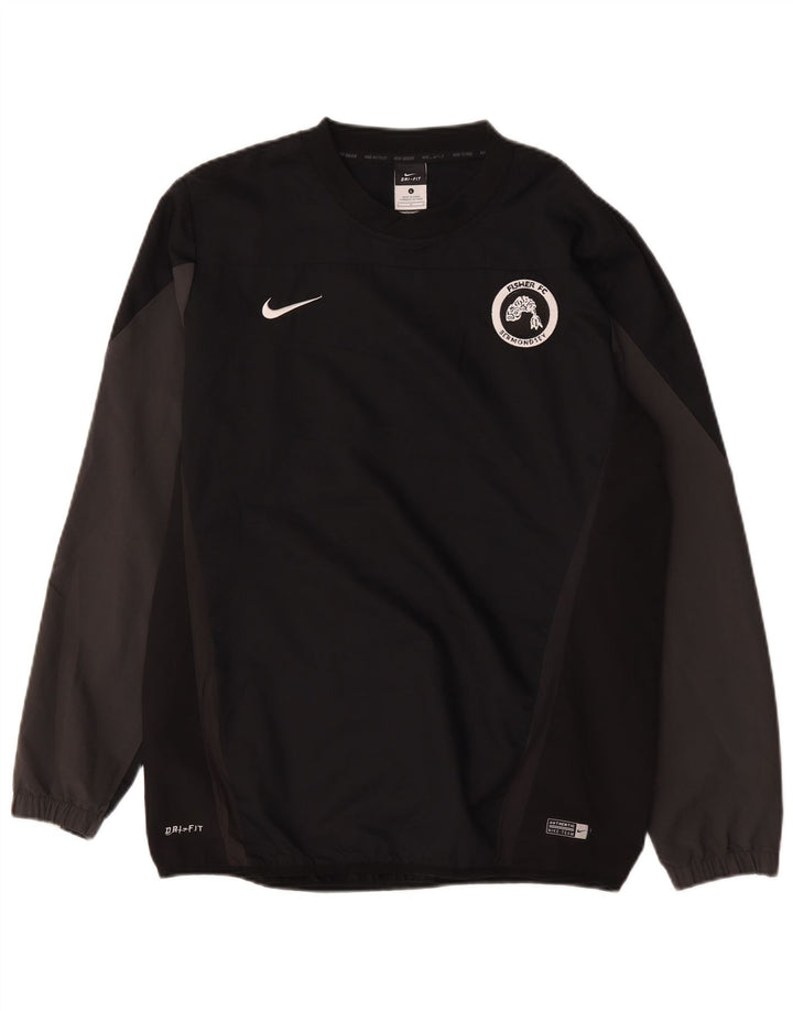 Ανδρικό γραφικό τοπ Nike Dri Fit Μακρύ μακρυμάνικο μεγάλο μαύρο χρώμα πολυεστέρας