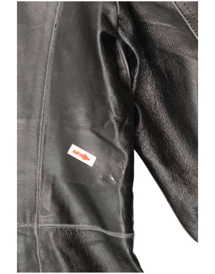 Davin Ανδρικό Δερμάτινο Παλτό UK 40 Large Black Leather