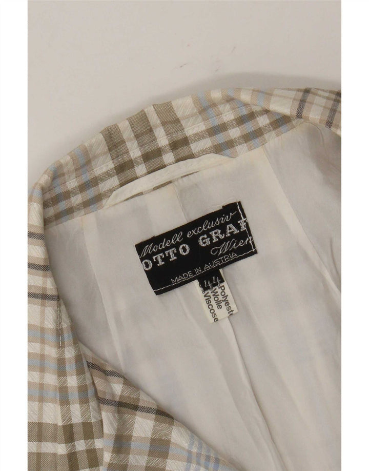 Vintage Γυναικείο Bomber Jacket IT 44 Medium Green Check Polyester