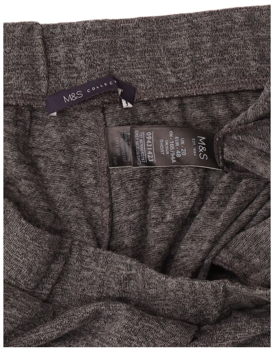 Γυναικεία αθλητικά παντελόνια Marks & Spencer UK 20 2XL με γκρι φλύκταινες πολυεστέρας