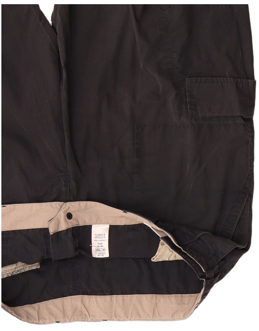 MARKS & SPENCER Ανδρικό σορτς Cargo W38 XL Navy Blue Cotton