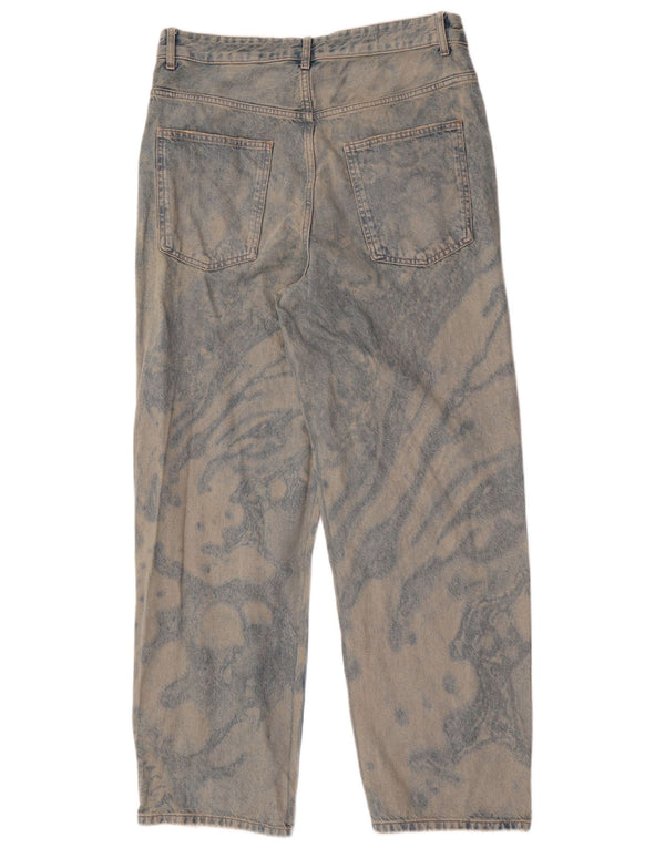 Zara Ανδρικό ίσιο τζιν EU 42 Large W32 L32 Blue Tie Dye