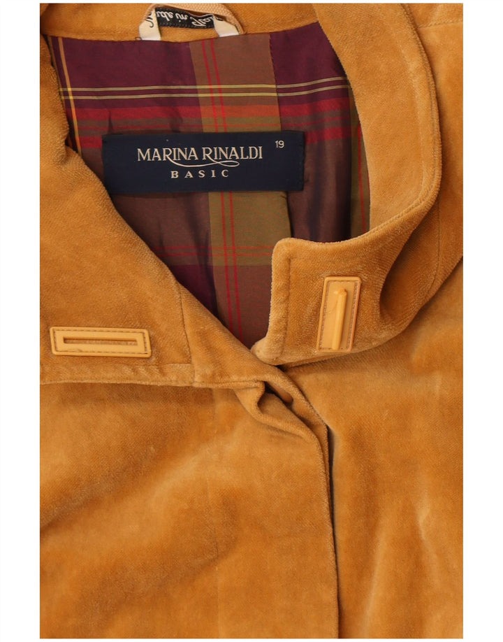 Marina Rinaldi Γυναικείο Oversized Βελούδινο Πανωφόρι Μέγεθος 19 Small Beige