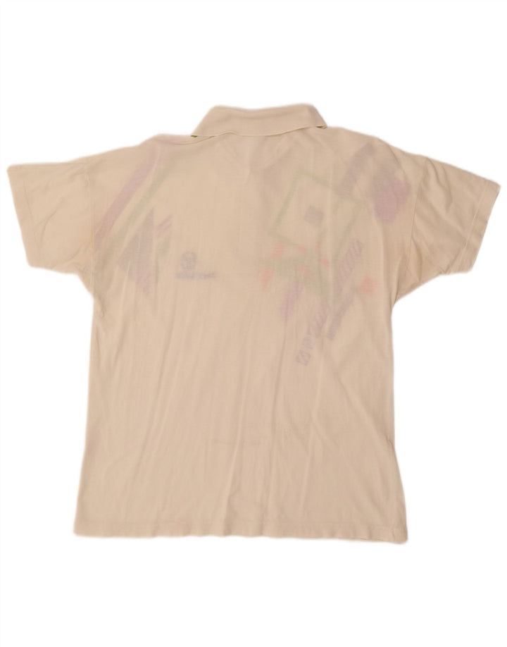 SERGIO TACCHINI Ανδρικό μπλουζάκι πόλο EU 50 Μεσαίο υπόλευκο γεωμετρικό βαμβάκι