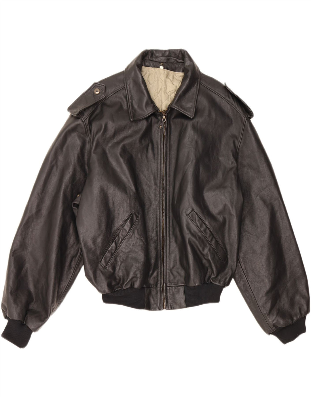 Ανδρικό δερμάτινο τζάκετ VINTAGE Military IT 52 XL Μαύρο