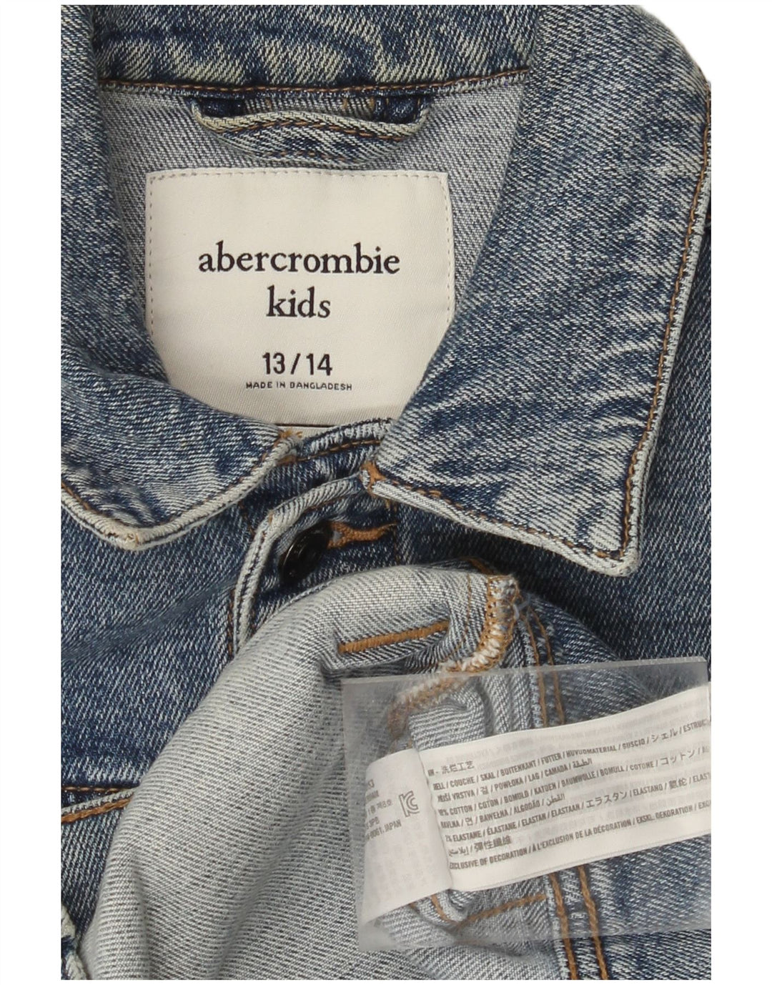 ABERCROMBIE & FITCH Boys τζιν μπουφάν 13-14 ετών Μπλε βαμβακερό