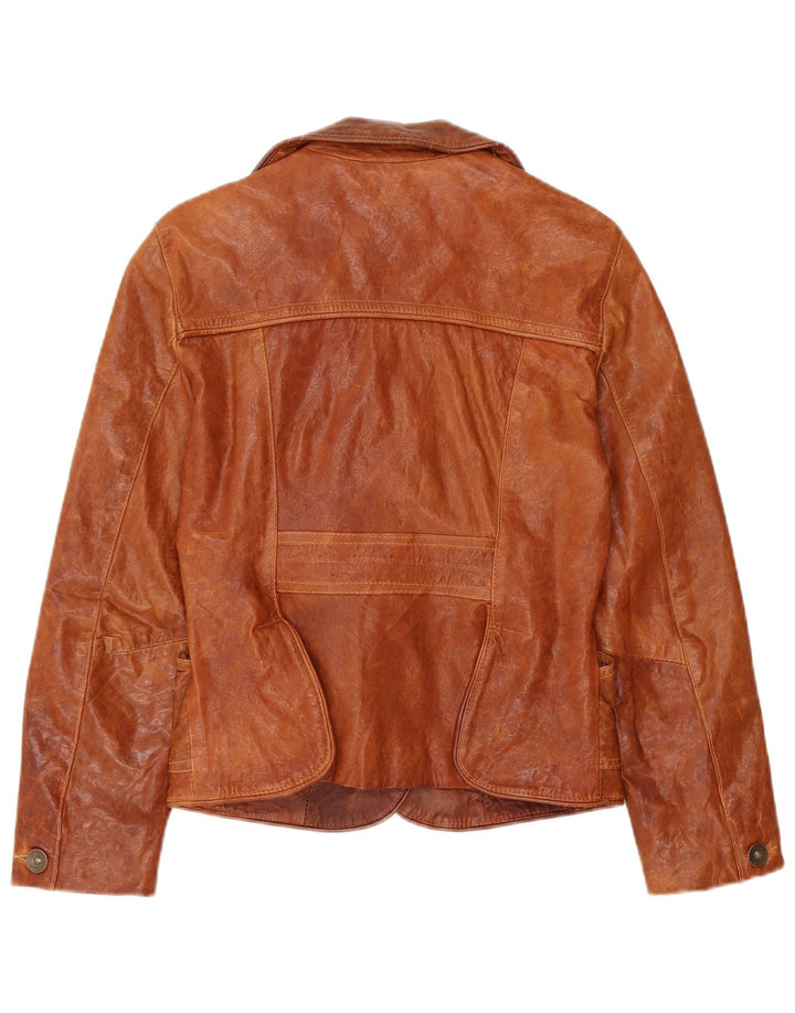 KOCCA Γυναικείο Δερμάτινο Μπουφάν UK 10 Small Brown Δερμάτινο