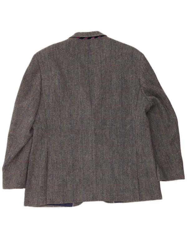 Marks & Spencer Ανδρικό μπουφάν σακάκι με 2 κουμπιά UK 46 XL Γκρι μαλλί ψαροκόκαλο
