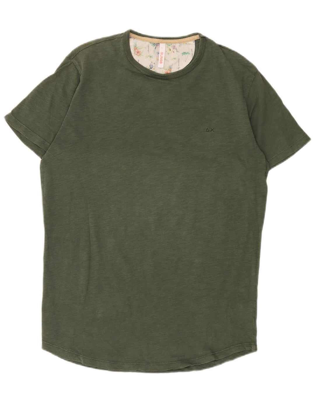 Ανδρικό T-Shirt Sun68 Top μεγάλο χακί βαμβακερό