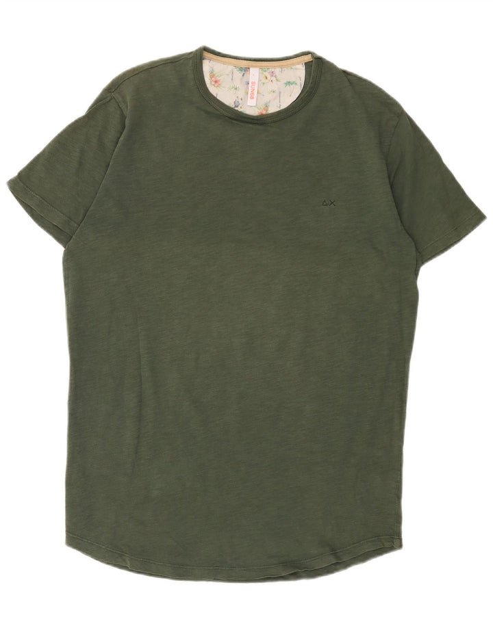 Ανδρικό T-Shirt Sun68 Top μεγάλο χακί βαμβακερό