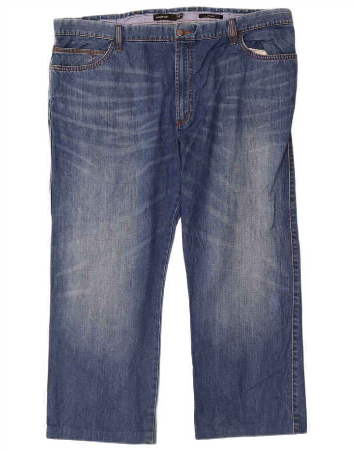 Marks & Spencer Ανδρικό Αυτόγραφο Straight Jeans W42 L27 Μπλε βαμβακερό