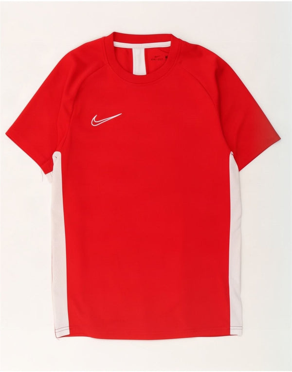Ανδρικό T-Shirt Nike Dri Fit Top Small Red Colourblock Πολυεστέρας