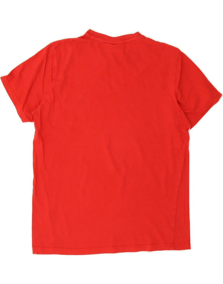 FILA Mens Graphic T-Shirt Top Medium Red Colourblock Cotton Vintage Fila and Second-Hand Fila from Messina Hembry 