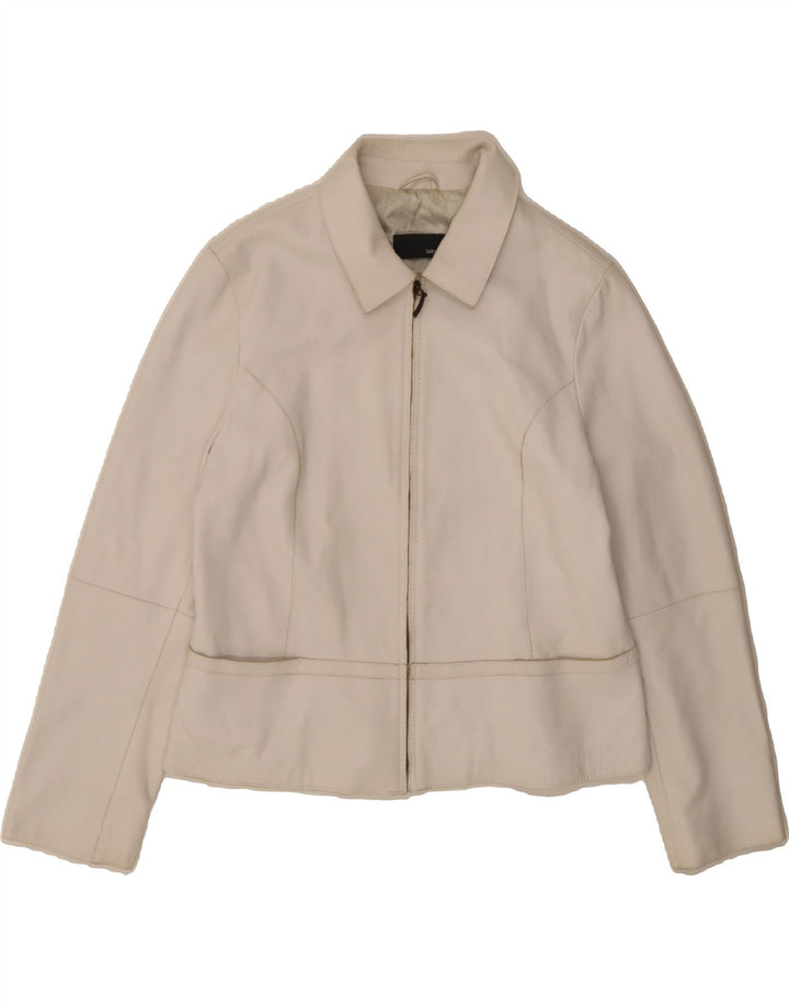 JAKE'S Womens Leather Jacket UK 18 XL Grey Leather Vintage Jake's and Second-Hand Jake's from Messina Hembry 