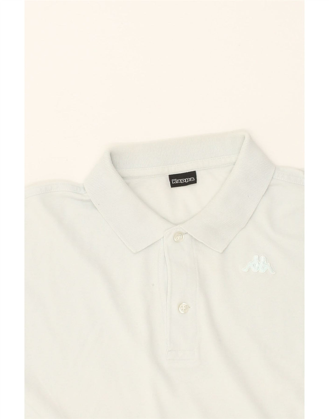 KAPPA Mens Polo Shirt Medium Off White Cotton Vintage Kappa and Second-Hand Kappa from Messina Hembry 