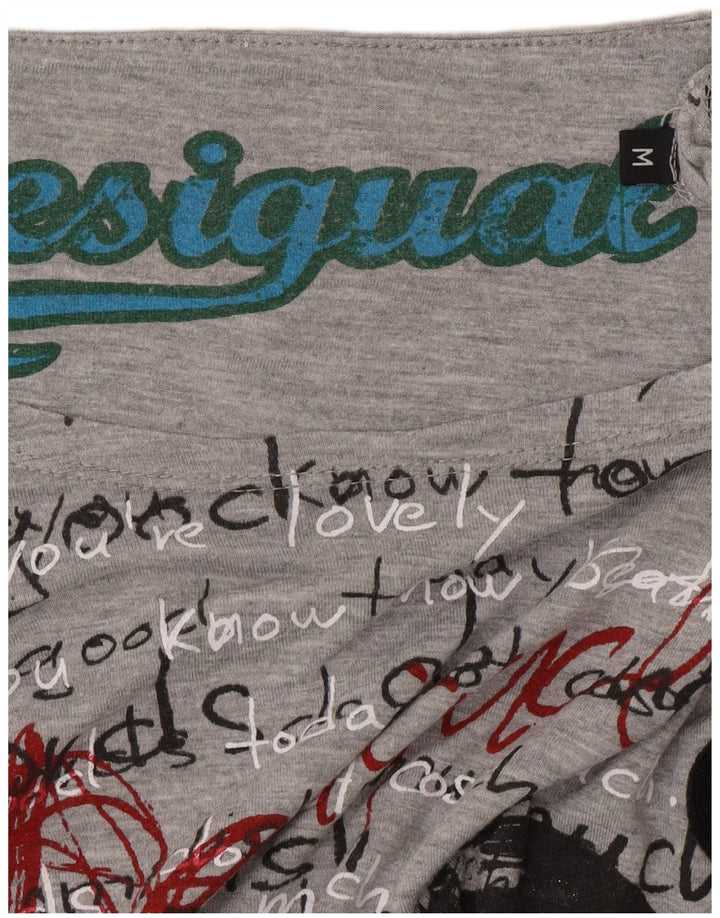 Γυναικείο γραφικό μπλουζάκι Desigual Top UK 14 Medium Grey