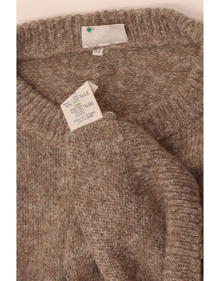 Ανδρικό πουλόβερ Fiume Graphic Crew Neck Jumper IT 52 Large Brown Colourblock