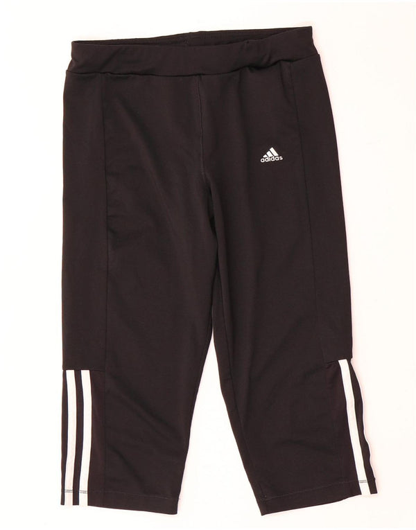 Παντελόνι αθλητικής φόρμας Adidas Boys Climalite Capri 13-14 ετών μαύρο πολυεστέρα