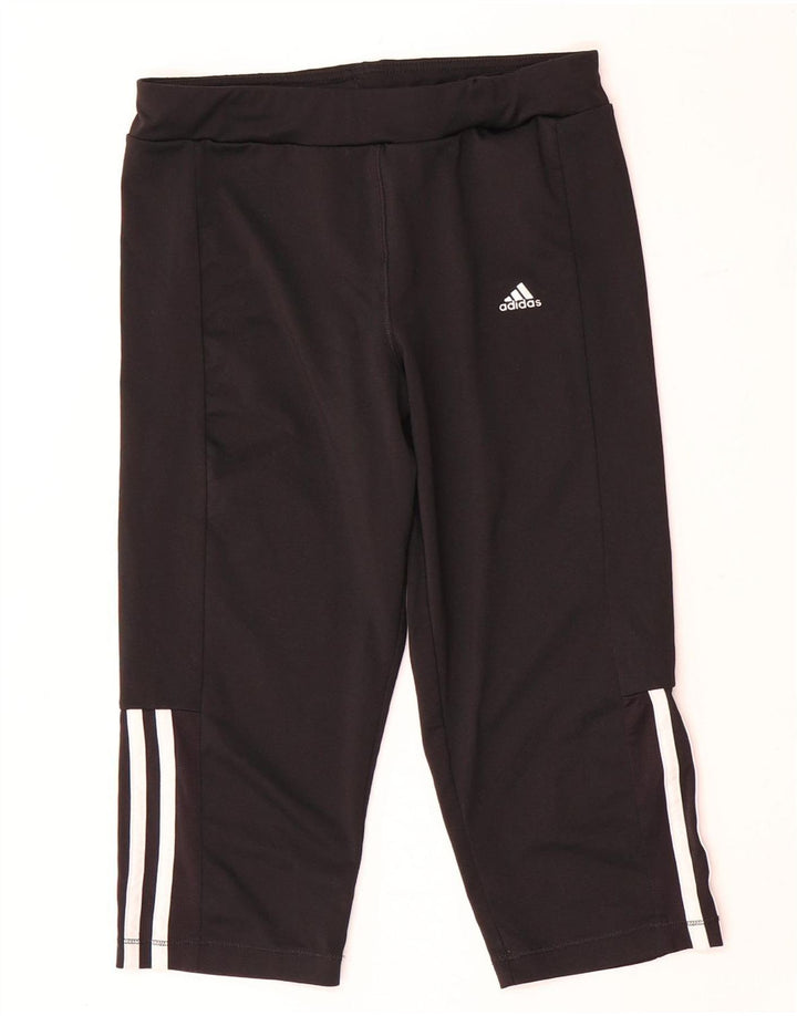Παντελόνι αθλητικής φόρμας Adidas Boys Climalite Capri 13-14 ετών μαύρο πολυεστέρα