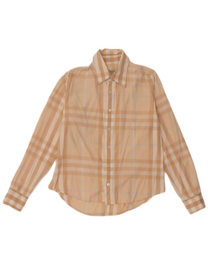 Γυναικείο πουκάμισο BURBERRY UK 6 XS Beige Check Cotton