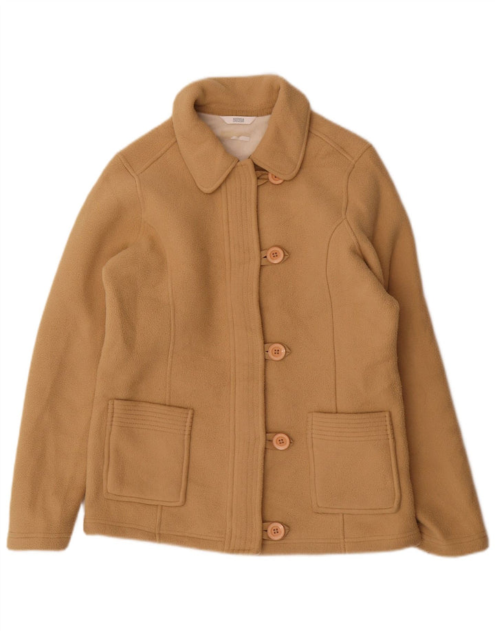 Marks & Spencer Γυναικείο φλις μπουφάν υπερμεγέθη UK 10 Small Beige Polyester