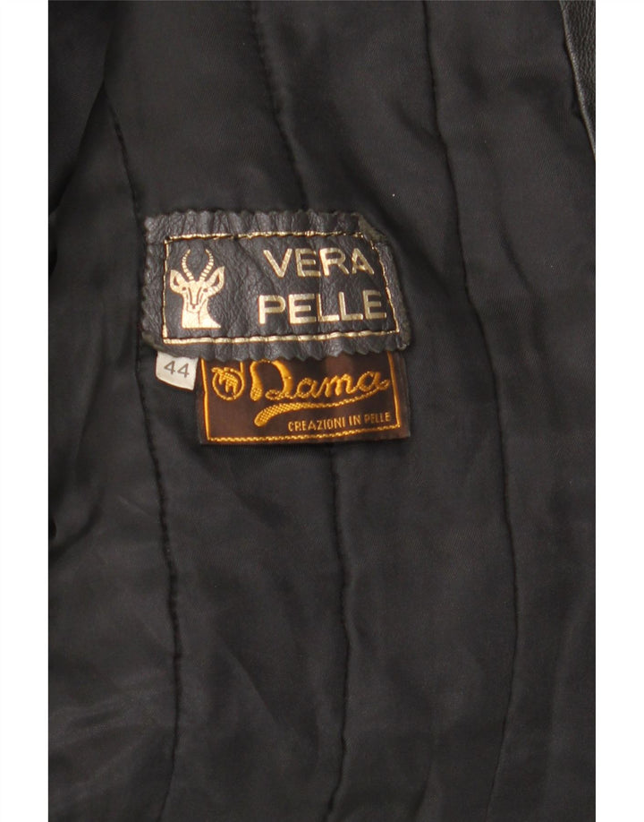 Dama Γυναικείο Δερμάτινο Μπουφάν IT 44 Medium Black Colourblock Leather