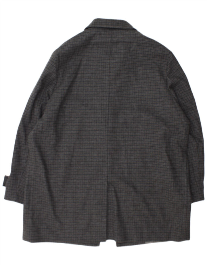 Ανδρικό πανωφόρι Marks & Spencer UK 44 2XL Γκρι μαλλί Houndstooth