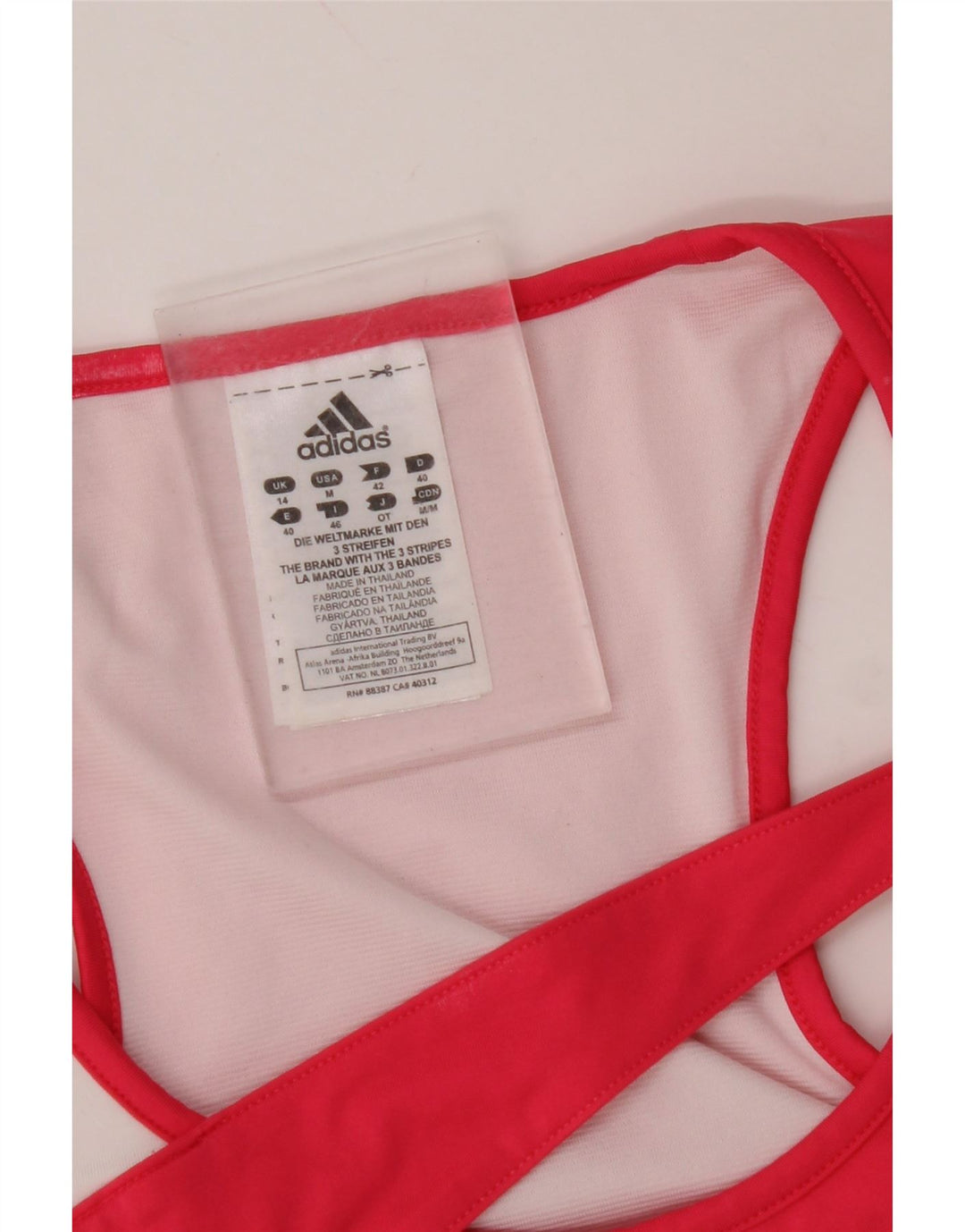 Γυναικείο γιλέκο ADIDAS UK 14 Medium Pink Colourblock Nylon