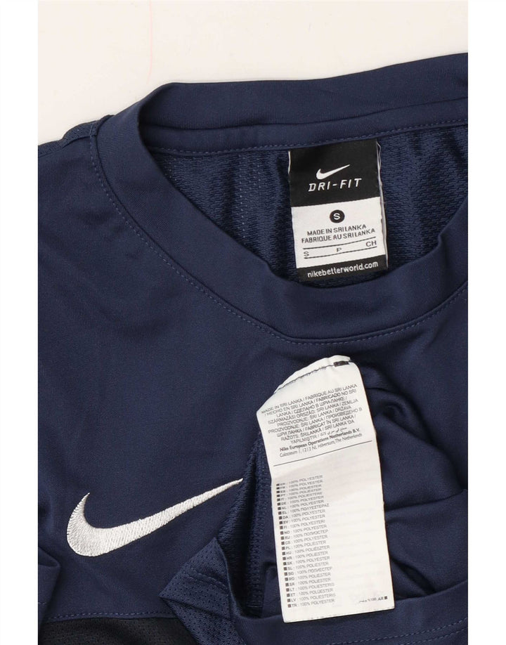 Ανδρικό μπλουζάκι Nike Dri Fit T-Shirt Small Blue Navy Colourblock Πολυεστέρας