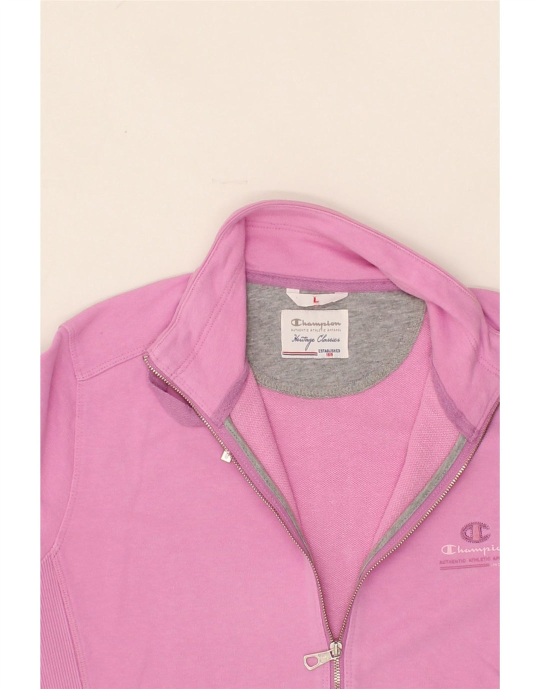 CHAMPION Womens Heritage Classics Tracksuit Top Jacket UK 16 Large Pink Vintage Champion and Second-Hand Champion from Messina Hembry 