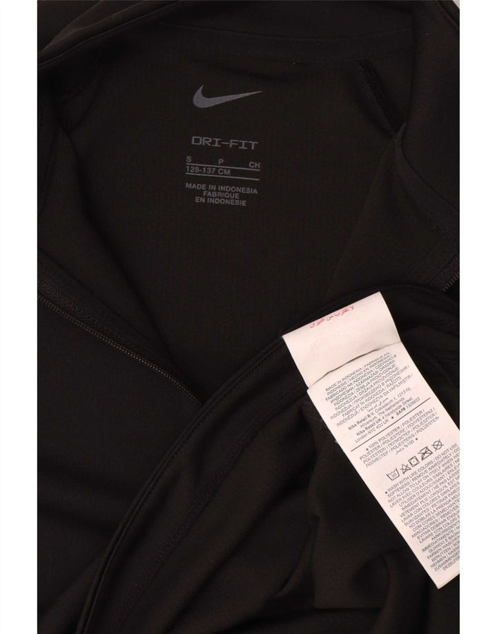 Φόρμα Nike Girls Dri Fit με φερμουάρ πουλόβερ φόρμα 8-9 ετών Small Black