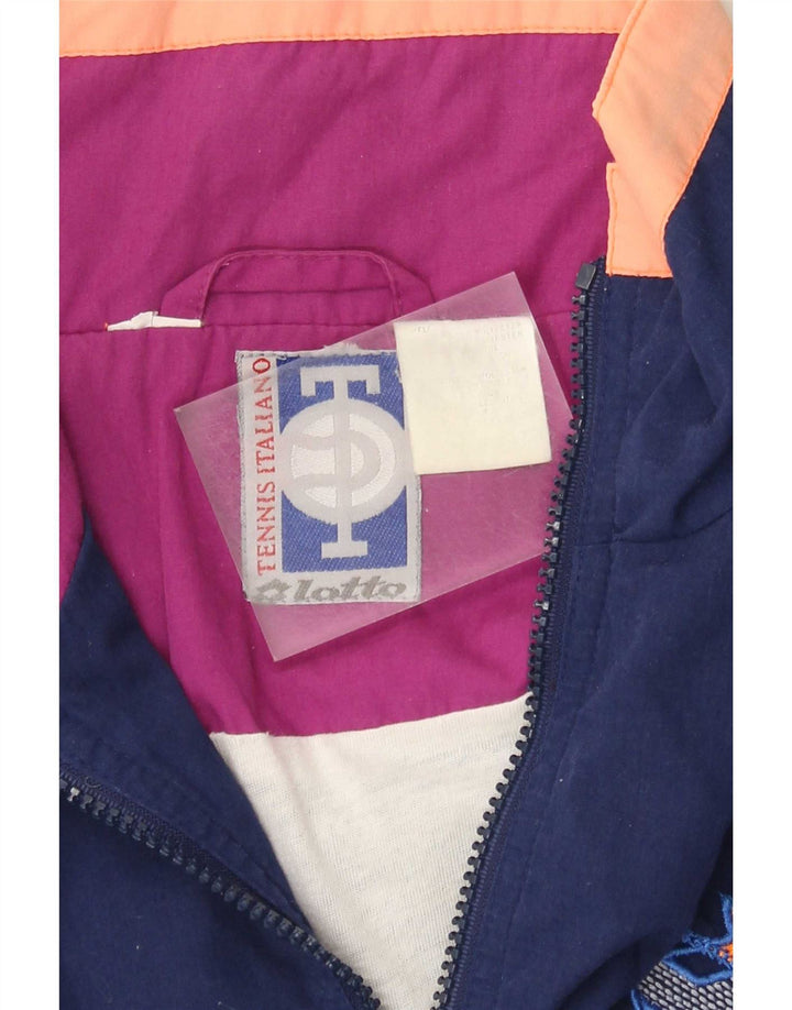 Ανδρική φόρμα γραφικών Lotto Top Jacket Μεγάλο μπλε Navy Colourblock