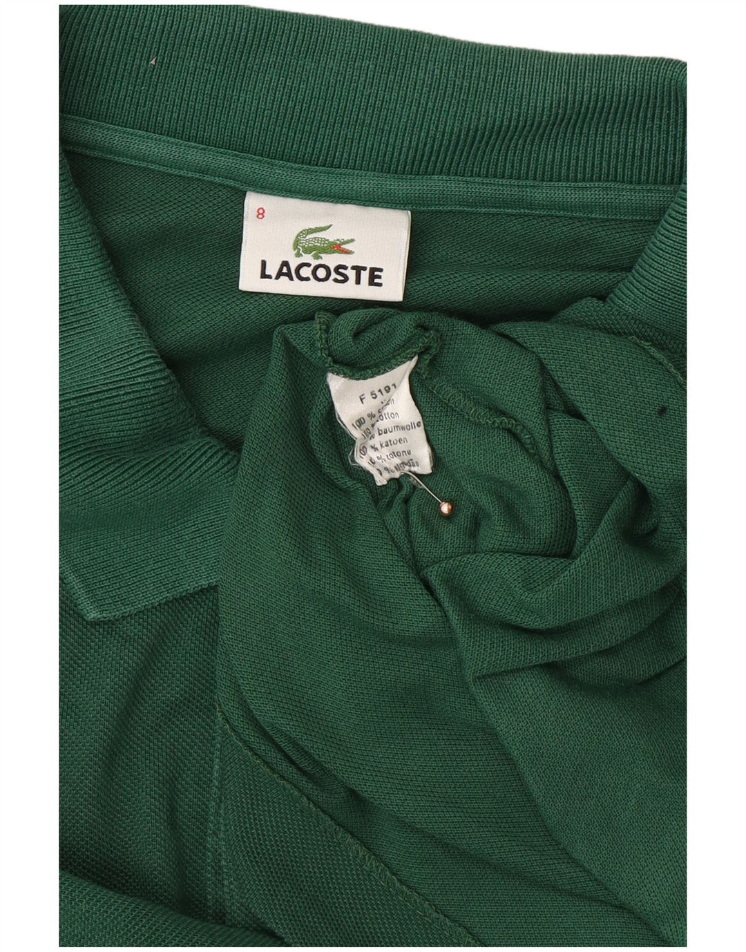 Ανδρικό μπλουζάκι πόλο LACOSTE Νούμερο 8 3XL Πράσινο βαμβακερό