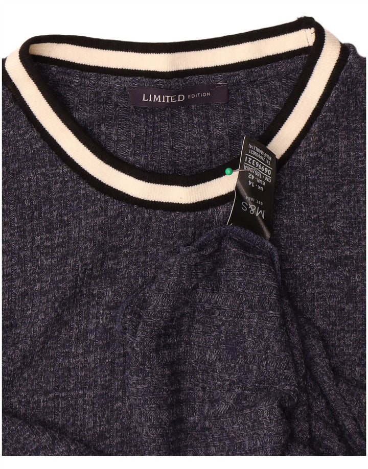Marks & Spencer Γυναικείο T-Shirt τοπ UK 14 Medium Navy Blue Flecked