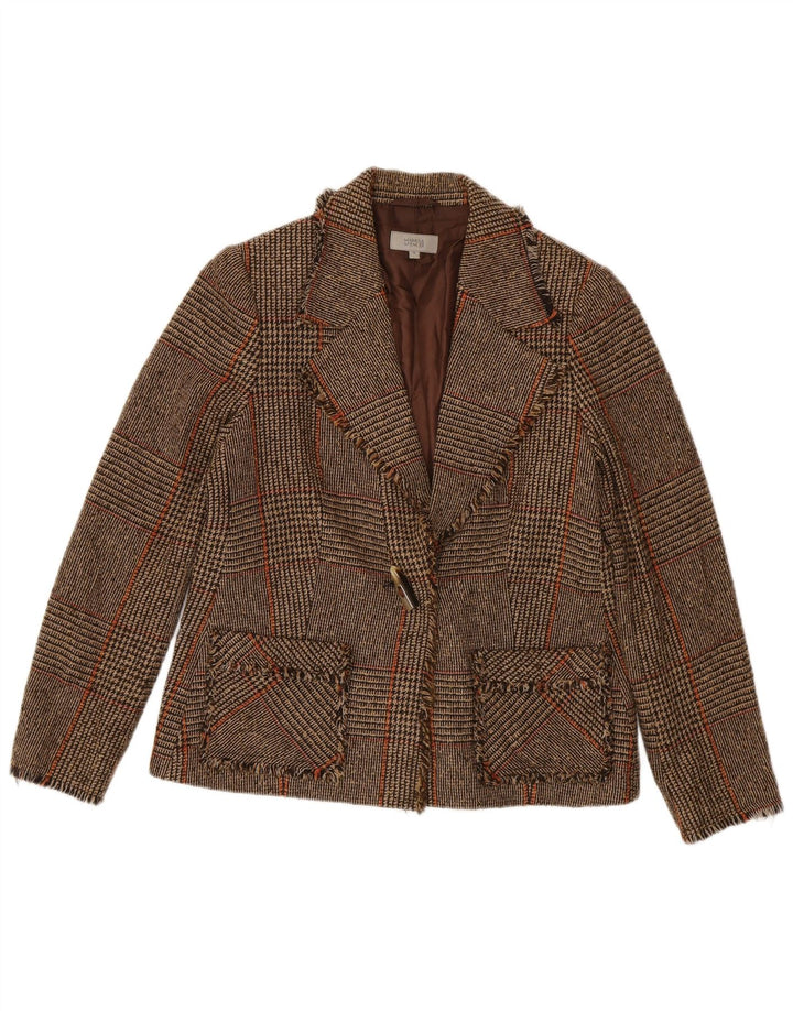 MARKS & SPENCER Γυναικείο σακάκι UK 14 Medium Brown Houndstooth