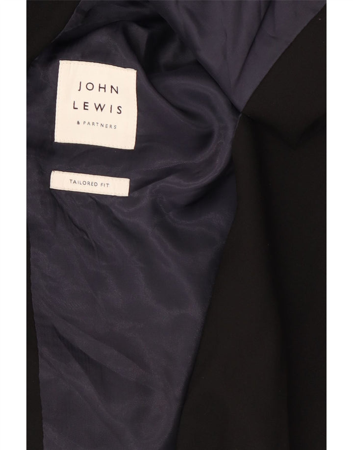 Ανδρικό μπουφάν μπλέιζερ John Lewis Tailored Fit 2 κουμπιών UK 44 2XL μαύρο μαλλί