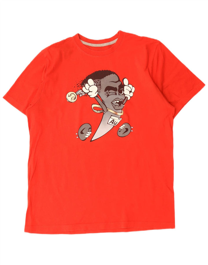 Ανδρικό μπλουζάκι Nike με γραφικά κανονική εφαρμογή, τοπ XL κόκκινο