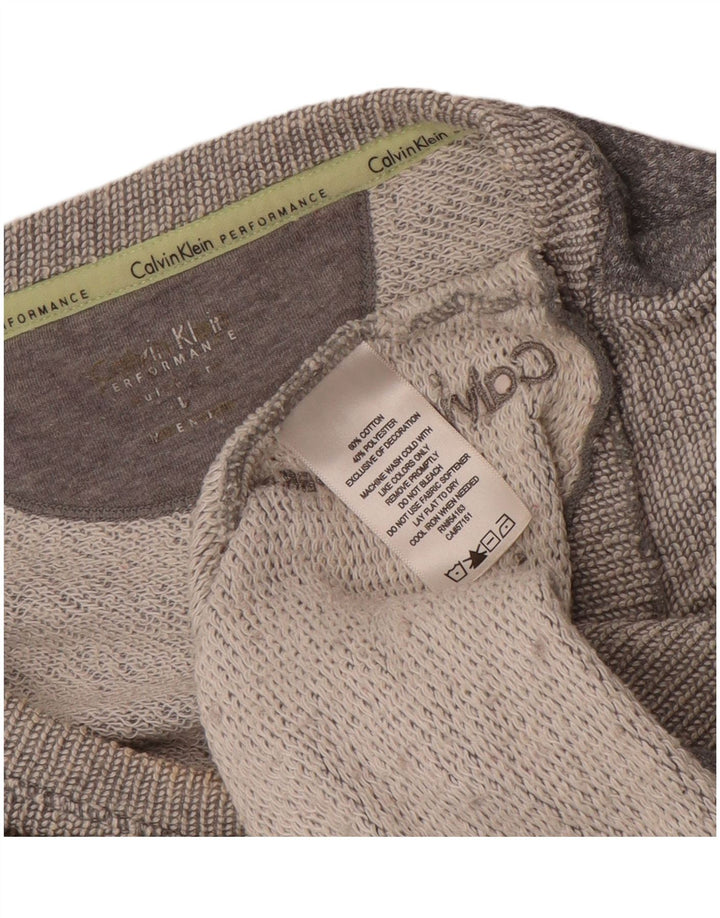 CALVIN KLEIN Γυναικείο μακρυμάνικο μπλουζάκι απόδοσης UK 18 XL γκρι