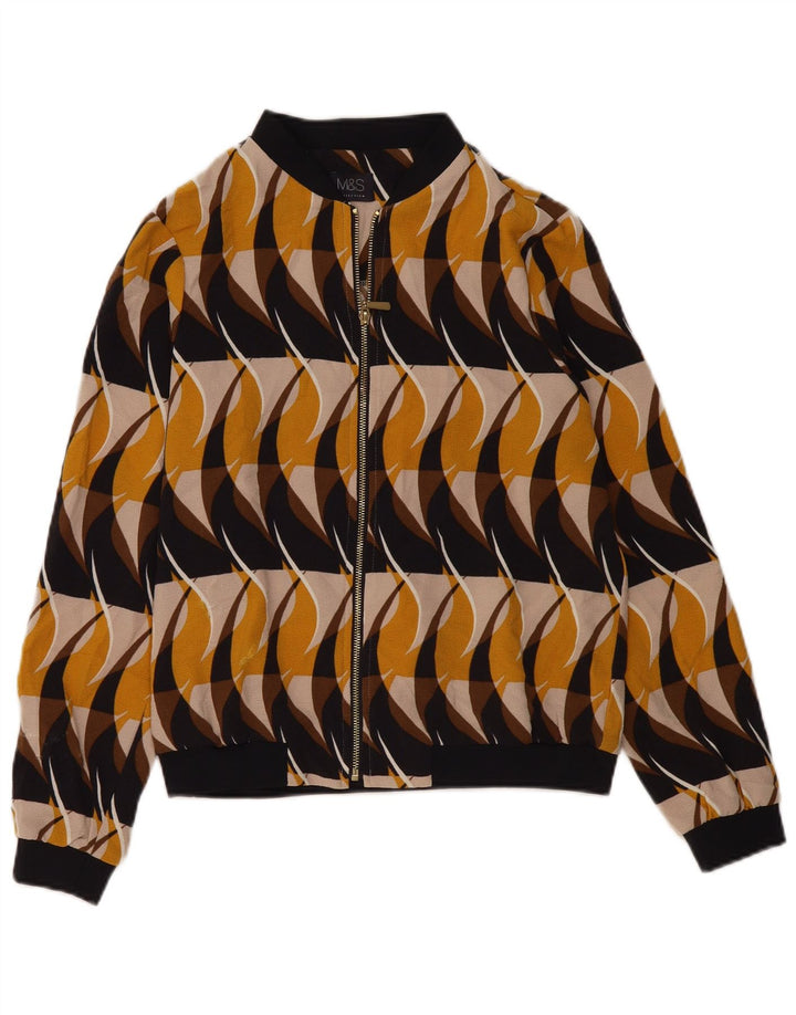 MARKS & SPENCER Γυναικείο μπουφάν UK 14 μεσαίο πολύχρωμο γεωμετρικό