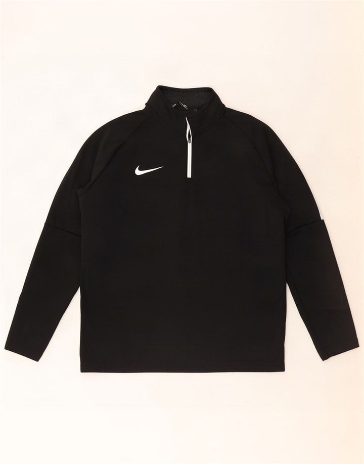 Ανδρική φόρμα πουλόβερ με φερμουάρ Nike Dri Fit Top Large Black Colourblock