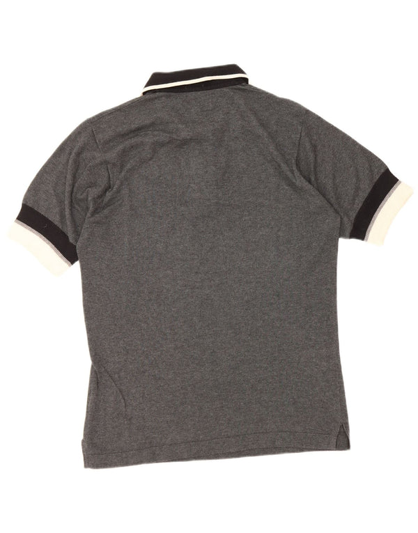 Fila Mens Polo Shirt Small Grey Colourblock Cotton
