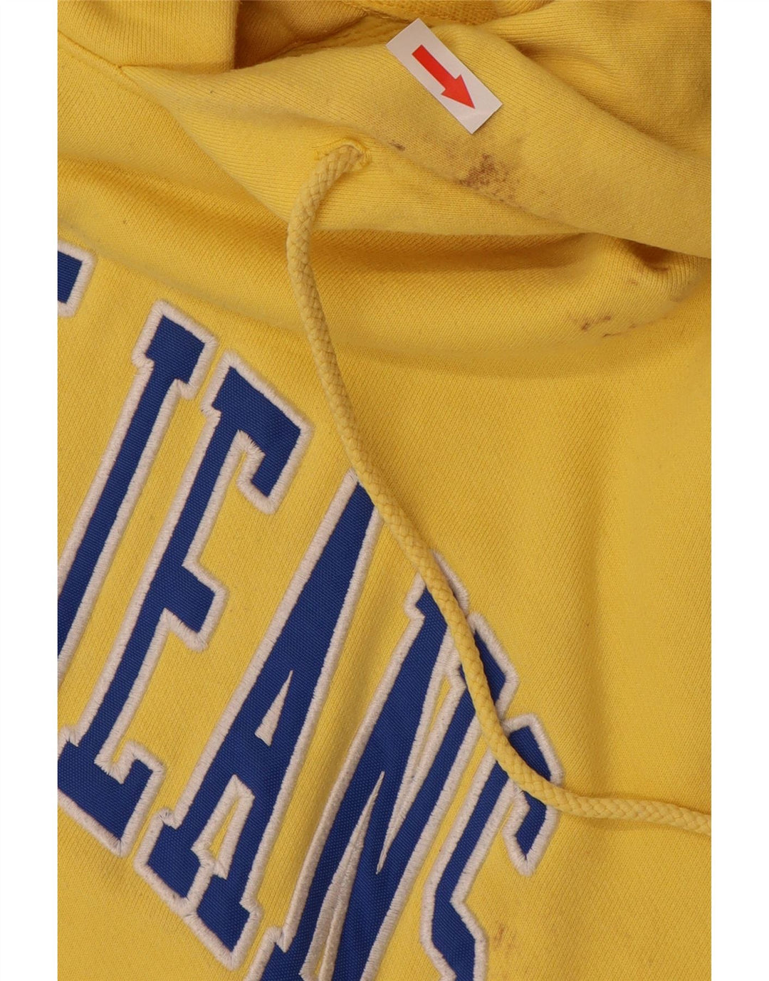 TOMMY HILFIGER Ανδρικό γραφικό μπλουζάκι με κουκούλα μεγάλο κίτρινο βαμβακερό