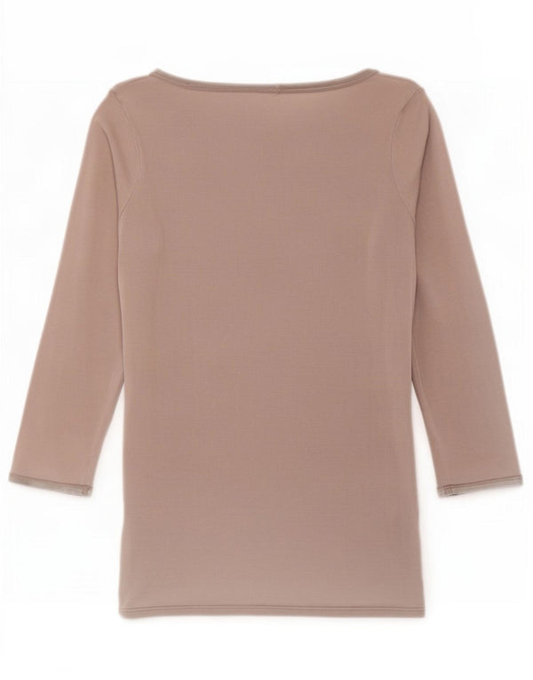 Zara Womens Top 3/4 Sleeve UK 12 Medium Grey
